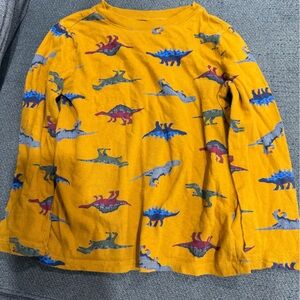 Old Navy Kids Long Sleeve Dinosaur Tee - Mustard Yellow